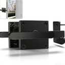 Heavy Duty Matte Finish Gate Latch,Aluminum Double Side Swinging Door Hardware Latches, Fit for Outdoor GatesFarmhouseFarmGardenShed BarnCourtyardCottagesBlack