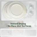 Bamboo Dish Drying Rack with Diatomaceous Earth Dish Drying Pad, Ultra Absorbent, Instant Dry, Space - Saving&Pull-out Design, Eco - Friendly Drying Mat for Dishes Cups, Match Any Countertop