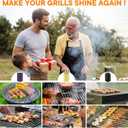 Electric Grill Brush for Outdoor, Rechargeable BBQ Grill Cleaner with 3 Heads,Cordless Rechargeable Grill Brush,3-Speed-450 RPM,150 Mins Runtime Grill Cleaning Brush