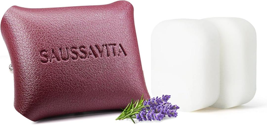 2 x Car Air Freshener Diffuser Provence Lavender Scented 2 Pack, Car Fresheners Vent Clip Leather Design, Car Diffuser Flower Scented for 30 Days Long Lasting WineRed
