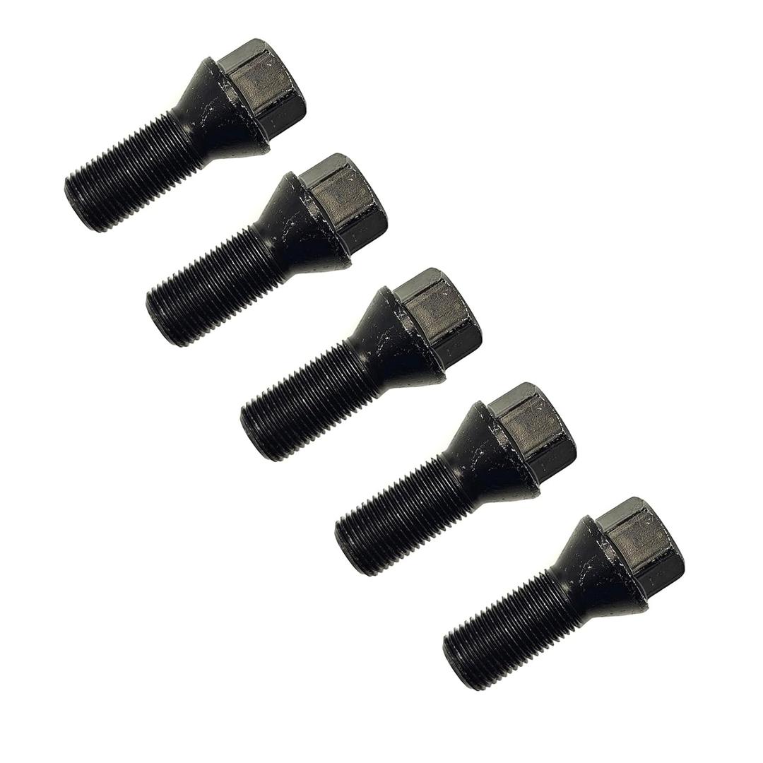 AMCC 14mm x 1.25 Wheel Lug Bolts (5Pcs) Compatible with BMW F30 F35 F10 F25 X3 E70 X5 Replace: 36136781151 36136890324