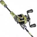 Sougayilang Baitcaster Combo, 30Ton+24Ton Graphite 2-Piece Blanks Casting Fishing Rod, Super Polymer Handle, S Style Hook Keeper with Camo Baitcasting Reel
