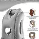 Inflatable Travel Pillow - Multifunctional Travel Pillow for Adult Chin Supporting Travel Neck Pillow Airplane Sleeper Office Napping Pillow with Eye Mask, Earplugs and Portable Bag
