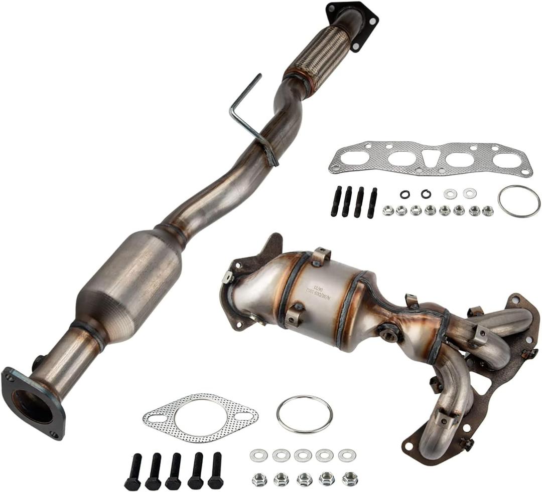 40919 40800 KAX 2PCS Front and Rear Catalytic Converter Fits for 2007 2008 2009 2010 2011 2012 2013 Nissan Altima 2.5L