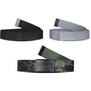 Hurley Men's Belts (3-pack)