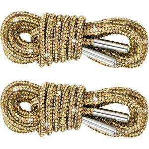 PAGOW 1 Pair Rhinestone Shoe Laces, Round Glitter ShoeLaces for Sneakers, Crystal Bling Diamond Rope Shoe Strings