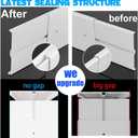 Portable AC Vent Kit, 2024 Upgrade with 2Pack 3m Window Seal, Adjustable Sliding AC Vent for Exhaust Hose, 5.1" Diameter