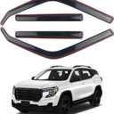 4 Pieces in-Channel Extra Durable Rain Guards Fit for 2025-2026 GMC Terrain,Window Deflectors,Window Visors (Smoke Black)