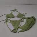 GORGLITTER Women's 3 Piece Swimsuits Halter Triangle String Bikini Set with Beach Skirt Swimwear Set XL