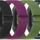 Enkic Elastic Nylon Bands Compatible with Fitbit Charge 6/Charge 5 Bands, 4 Pack Soft Adjustable Stretchy Strap Breathable Sport Loop Replacement Wristband for Fitbit Charge 5/Charge 6 Men Women