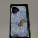 Goodon for iPhone 17 Case - Compatible with Magsafe - Dual-Layer Hard Shell & Silicone Cover - Protective Phone Case with Cute Wildflower Designs for Women - Pastel Hydrangea