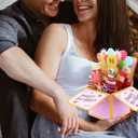 5 x Happy Birthday Pop Up Card, Creative 3D Birthday Card with Classic Envelope & Writing Note Happy Birthday Pop Up Box for Women Men(18th Birthday Card)