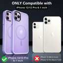 MOCCA Strong Magnetic for iPhone 12 Case/iPhone 12 Pro Case, [Compatible with Magsafe][Mil-Grade Drop Protection] Slim Shockproof Translucent Protective Phone Case for iPhone 12/12 Pro, Light Purple