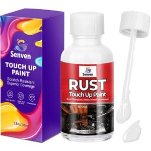 White Touch Up Paint Rust White Paints High Heat Resistant, Multi Surface Acrylic Enamel Touch Up Paint Pen Scratch Repair for Rust Metal,Walls,Cabinets,Appliances,Wood,Door,Furniture,Enamel, 30ml