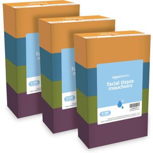 Amazon Basics Facial Tissue, 2-Ply | 960 Count | 6 Packs of 160
