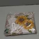 Vinyl Tablecloth with Flannel Backed Waterproof Oil-Proof PVC Table Cloth Wipeable Spill-Proof Plastic Table Cover for Indoor and Outdoor(Sunflower, 60 x 60 Inch Round)