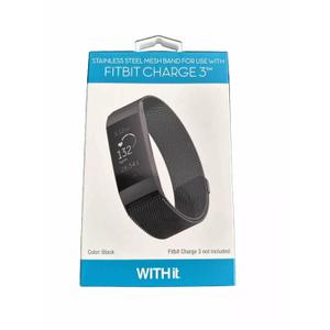 WITH it Stainless steel mesh band for use with FITBIT CHARGE 4 & CHARGE 3