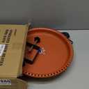 Daoeny Heated Bird Baths for Outdoors, Upgraded 100W Thermostatically Controlled Heated Bird Bath for Deck Railing, Heated Bird Bath for Outside Winter Garden Yard Patio Decor (Terracotta)