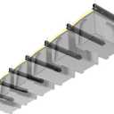 TORACK Garage Ceiling Bin Storage Rack, Adjustable Heavy Duty Overhead Tote Storage Rails(for 6 Bins, Bins are not included)
