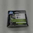 HP 67XL Black High-yield Ink Cartridge | Works with HP DeskJet 1255, 2700, 4100 Series, HP ENVY 6000, 6400 Series | Eligible for Instant Ink | One Size | 3YM57AN