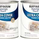 Rust-Oleum 1993502 Painter's Touch Latex Paint, Semi-Gloss White, 1 Quarts (Pack of 2)