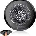 TRAPMATE Sink Drain Strainer, Reversible Chain Mesh Kitchen Sink Drain Strainer, Easy Clean 304 Stainless Steel Sink Strainer for Food Catcher Garbage Disposal, Black