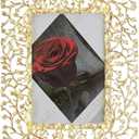 4 x 6 gold frame picture frame, standing display, table top and wall display, perfect for home decor, memorial weddings and graduations, art, 1 piece set (gold, 4 x 6 inches)