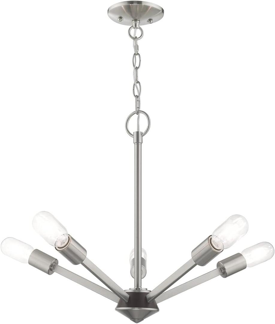 Livex Lighting 5 Lt Brushed Nickel Chandelier