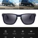 SUNGAIT Unisex Polarized Sunglasses Stylish Sun Glasses with Spring Hinges for Men & Women, Color: Blue Frame (Matte Finish)/Grey Gradient Lens