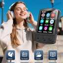 MP3 Player with Clip 64GB Mini MP3 Player with Bluetooth 5.2,Portable MP3 Music Player with Earphones,HiFi-Speaker,FM Radio,Voice Recorder,E-Book for Outdoor,Home,Sporting (Black)