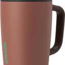 Owala SmoothSip Slider Stainless Steel Insulated Travel Mug with Handle, 100% Leak Proof, For Hot and Cold Drinks, Travel Friendly with Sliding Lock Lid, 12oz, BPA Free, Leak Proof, Cozy Cocoa