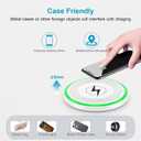15W Fast Wireless Charging Pad Charger Mat for Samsung Galaxy S25 Ultra S25 Plus S25 S24 S23 Ultra, iPhone 16 Pro Max 15 Pro Max, Wireless Phone Charger Station for Pixel 9/9 Pro XL/8a/8 Pro/8/7 Pro