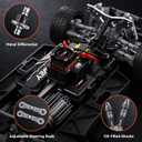 1:12 RC Rally Car Fast Max 50 MPH,Drift Car with Gyro 4X4,Brushless Fast RC Cars with 3S 2200 mAh Battery,1/12 Remote Control Cars for Adults for 4WD,for Racetrack & Mud-Red