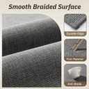 PADOOR Kitchen Mats for Floor-Anti Fatigue Kitchen Rugs Non Slip Washable Super Absorbent, Soft Durable Woven Kitchen Sink Rug Easy to Clean, Comfort Kitchen Floor Mat for Sink Laundry 17"x30" Grey