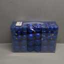 Christmas Balls Tree Ornaments Set, Shatterproof Xmas Decorations Set with Reusable Hand-held Gift Package for Holiday Indoor Tree Decor (100Pcs, Blue)