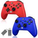 Dinosoo 2 Pack Wireless for Xbox One, Series X|S, & PC, with Turbo, Macro, Dual Vibration Hall Trigger, 3.5mm Audio Jack, Built-in Battery, with 2.4GHz Adapter