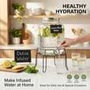 2 Gallon Glass Drink Dispenser,Beverage Dispenser with Stand,Lemonade Dispenser with 304 Stainless Steel Spigot Leakproof for Entertaining Guests, Picnic,Hosting Parties