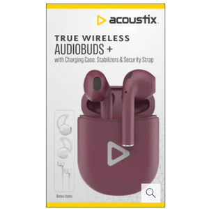 Acoustix True Wireless Earbuds -  Burgundy