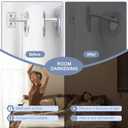 Hei!Dear Blackout Curtain Rod for Windows 36 to 72 inch (3-6Ft), Wrap Around Room Darkening Curtain Rods, 5/8" Samll Adjustable Modern Decorative Window rod,Silver