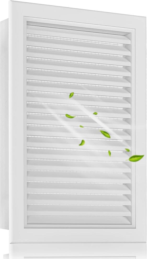 14" X 20" Premium Aluminum Attic Vent with Screen, Paintable Shed Vent for Effective Heat Reduction & Condensation Prevention, Ideal for Wall, Attic, Shed [Vent Opening: 12" x 18"] (White)