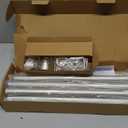 Heavy Duty Curtain Rods for Windows 66 to 120 Inch, 1 Inch Silver Window Curtain Rod for Bedroom, Living Room, Outdoor, Adjustable Easy Install Long Modern Curtain Rods(A1,Silver,30"-120")