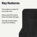 Amazon Basics Cargo Liner Floor Mat, All Weather Trunk Protection, Trimmable to Fit, Black
