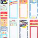 Paper Junkie 6 Refrigerator Magnetic to-Do Notepad with 6 Inspirational Magnets (12 Pieces) - Refrigerator Notepads for Grocery List