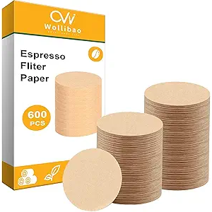 600pcs Espresso Filter Paper for Ninja Luxe Cafe Accessories Breville Espresso Machine Accessories, Portafilter Filter Disposable Puck Screen for Breville Coffee Maker, 54mm