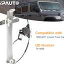 Front Power Window Regulator Driver Side with Motor Replacement for Lincoln Town Car TownCar 1998 1999 2000 2001 2002 2003 2004 2005 2006 2007 2008 2009 2010 2011, Left Side, 741-686