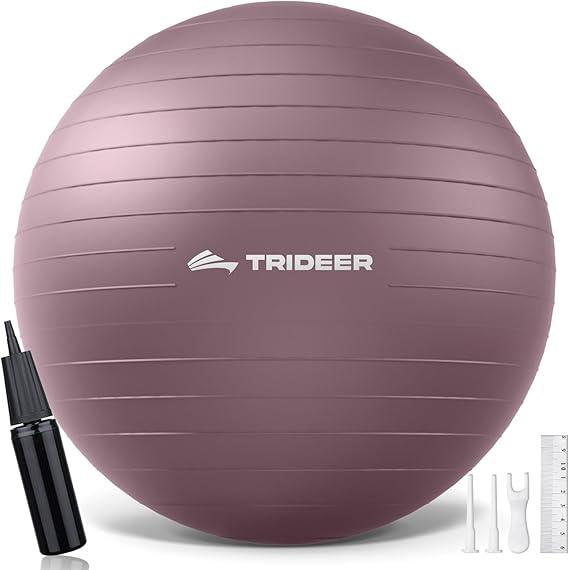 Trideer Yoga Ball Anti-Burst Exercise Ball for Pregnancy, Office, Birthing, Stretching & Core Workout Home Gym & Therapy (L(23-26ines/58-65cm), Rosy Morning Glow) Trideer Yoga Ball Anti-Burst Exercise Ball for Pregnancy, Office, Birthing, Stretching & Core Workout Home Gym & Therapy (L(23-26ines/58-65cm), Rosy Morning Glow)