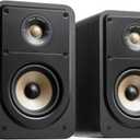Polk Signature Elite ES15 Surround Sound Speakers - Hi-Res Audio Certified, Dolby Atmos & DTS:X Compatible, 1" Tweeter & 4" Woofer, Power Port Technology for Bass (Pair, Stunning Black)