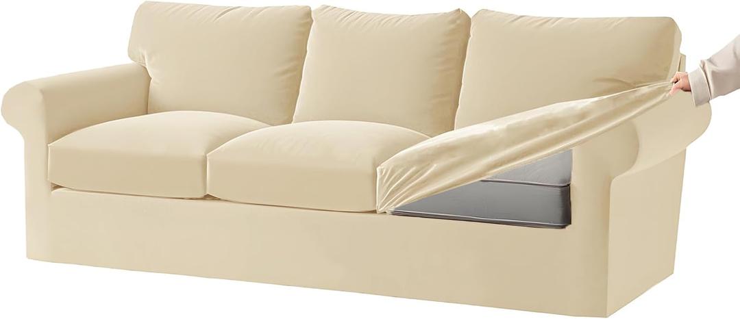 Soft and Comfortable Velvet Sofa Covers with Separate Cushions & Elastic Backrest XL Size for 1/2/3/4 Seater Sofas Perfect for Home Decor & Protection Size: X-Large 3 Seat Set 7 PCS