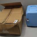 CROWNFUL Mini Fridge, 4 Liter/6 Can Portable Cooler and Warmer Personal Fridge for Skin Care, Cosmetics, Food,Great for Bedroom, Office, Car, Dorm, ETL Listed (Blue)