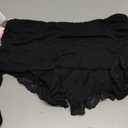 WDIRARA Women's Side Drawstring Ruched Lace Shorts Low Rise Stretchy Mini Shorts Size M
